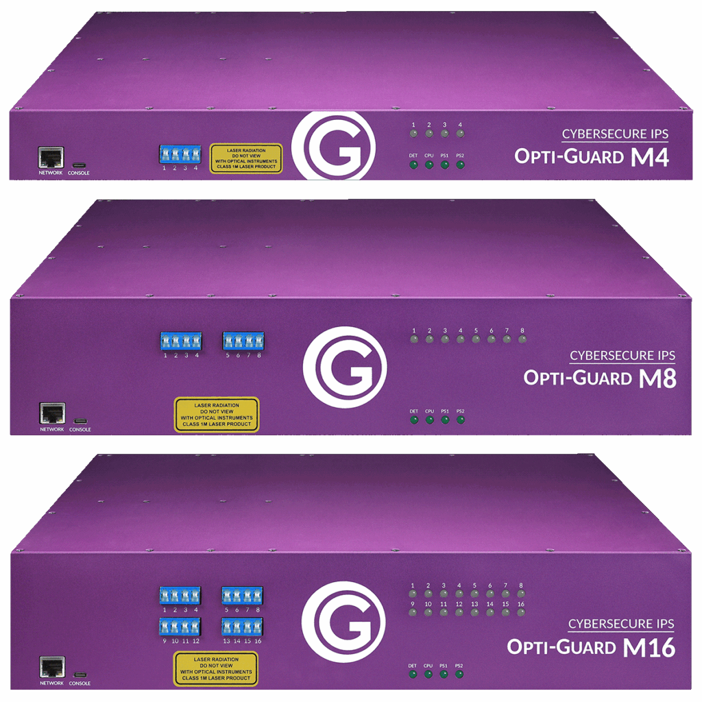 Opti-Guard stack with M4, M8 and M16 front perspective